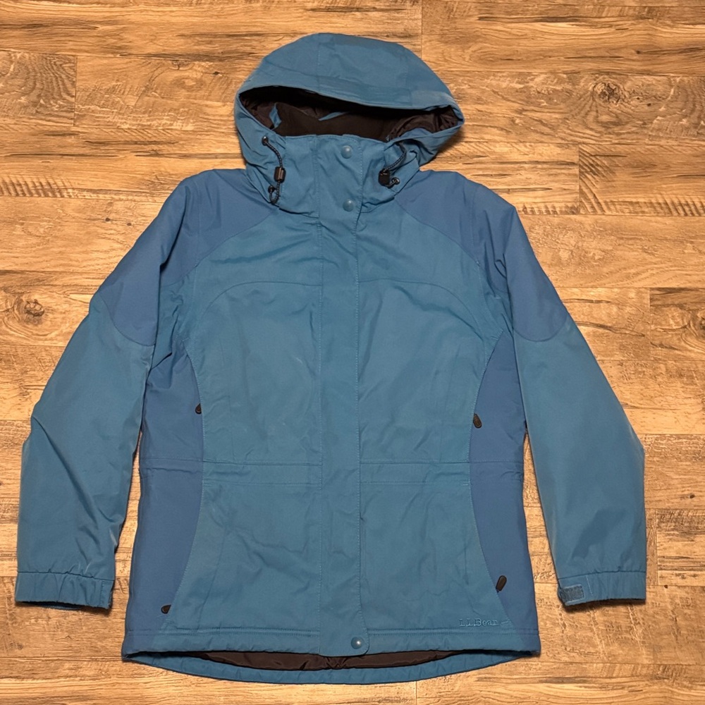 L.L. Bean Women’s Teal Ski Coat with Detachable Hood- Size S